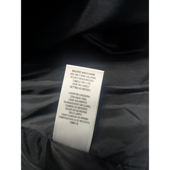 Arizona Jean Co. Black Puffer Vest Hooded Faux Fur Trim Size L - Picture 6 of 7